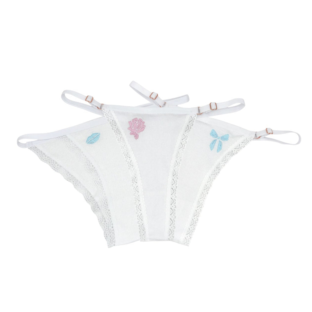 Displays a flat lay of our 3 Pack Pastel Sugar Multipack undies. 