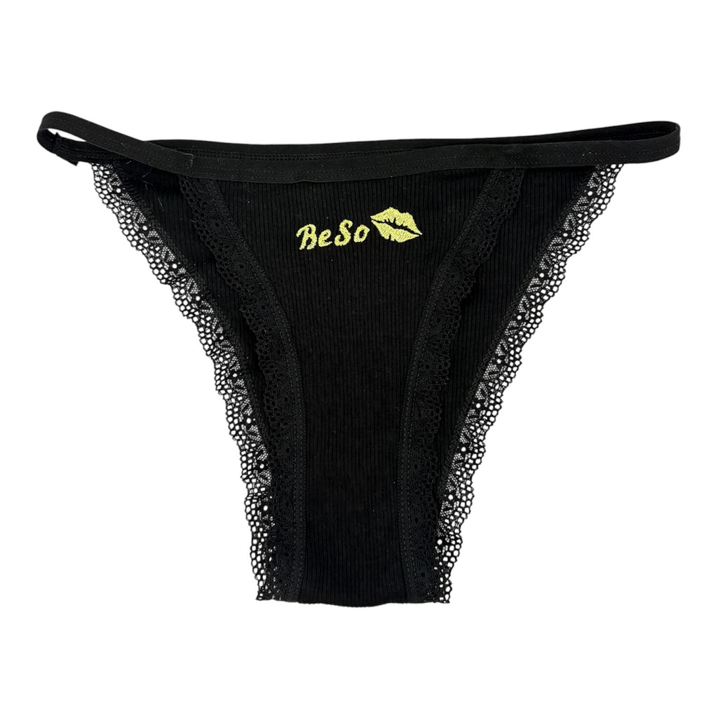 A flat image of Berry Sorbet’s Black Berry Beso briefs on a white background.
